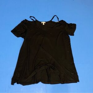 ❤️ PINK Victoria's Secret Black Tie Front Short Sleeve Tees🍁